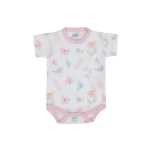 Body bumbac organic bebe FS Baby - White / Pink